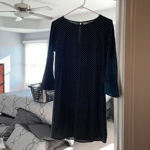 Old Navy rayon black polka dot dress